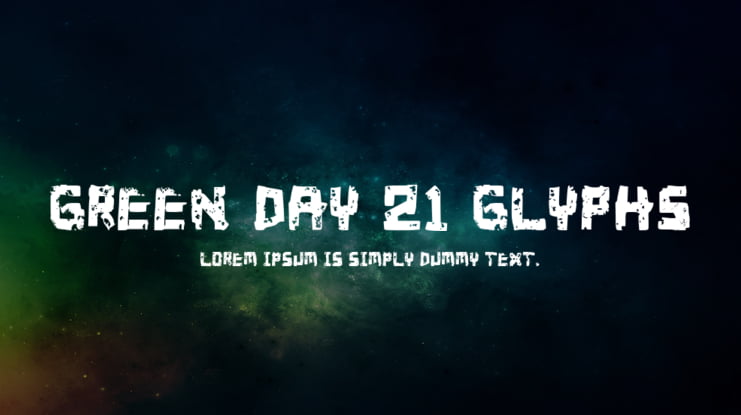 Green_Day_21_Glyphs Font