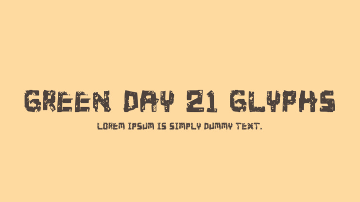 Green_Day_21_Glyphs Font