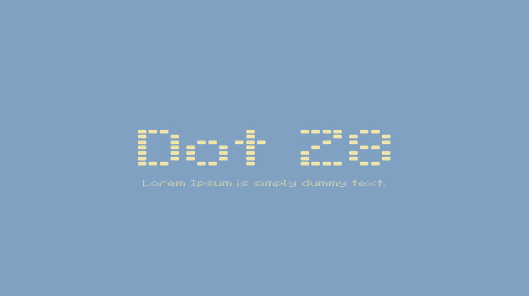 Dot 28 Font