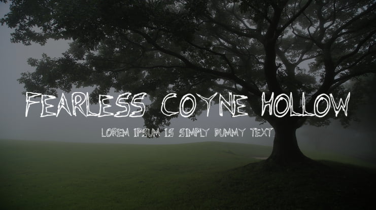 Fearless Coyne Hollow Font Family