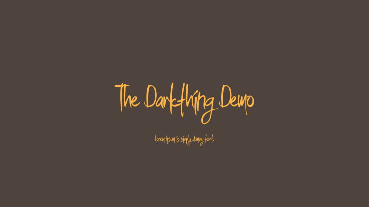 The Darkthing Demo Font