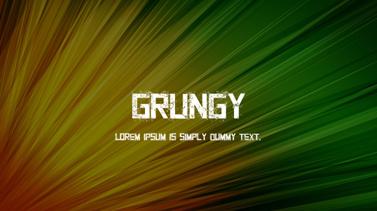Grungy Font