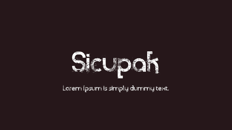 Sicupak Font