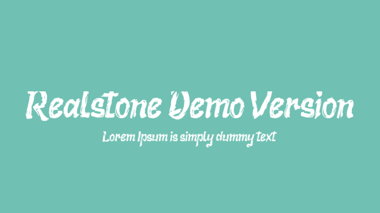 Realstone Demo Version Font