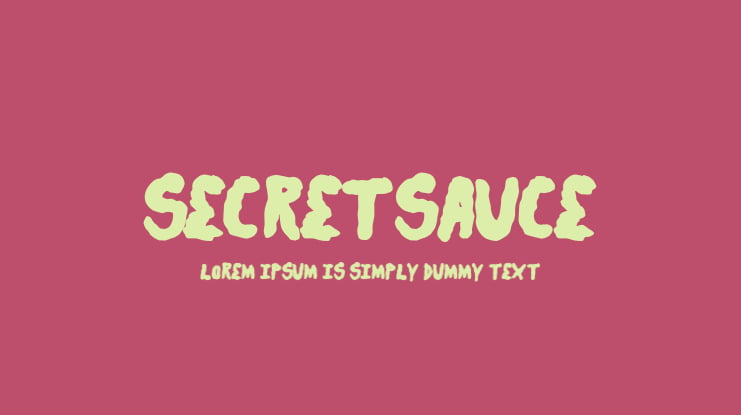 secretsauce Font Family