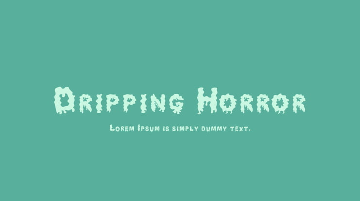 Dripping Horror Font
