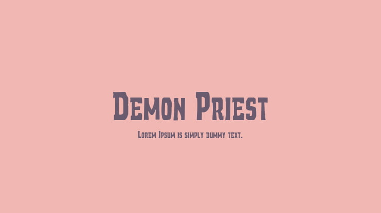 Demon Priest Font Family