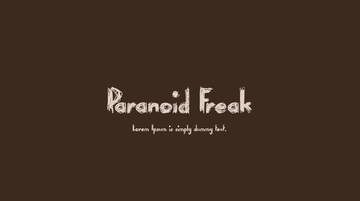 Paranoid Freak Font