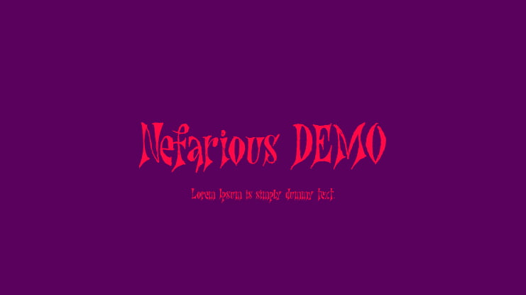 Nefarious DEMO Font