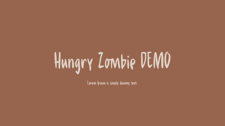 Hungry Zombie DEMO Font