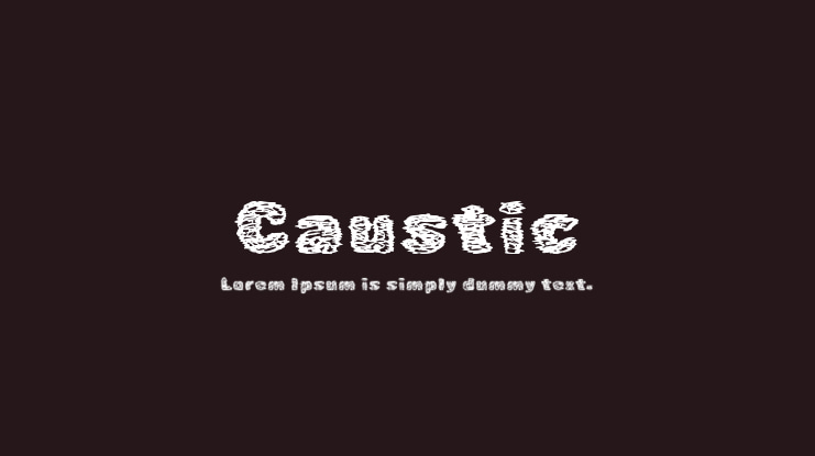 Caustic Font