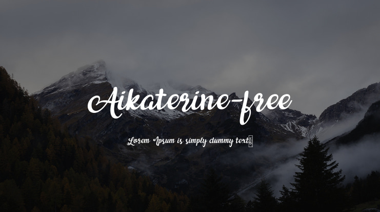Aikaterine-free Font