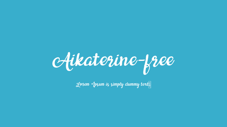 Aikaterine-free Font