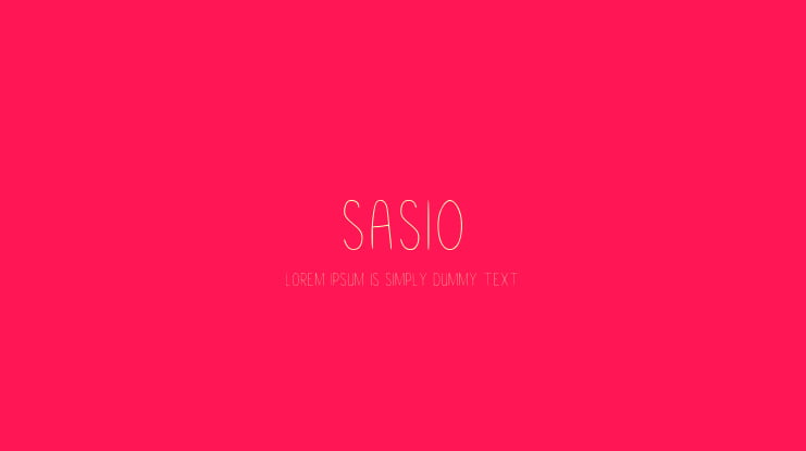 Sasio Font