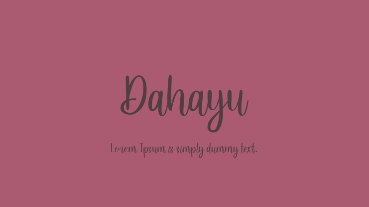 Dahayu Font
