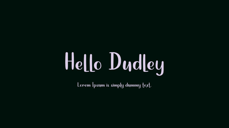 Hello Dudley Font