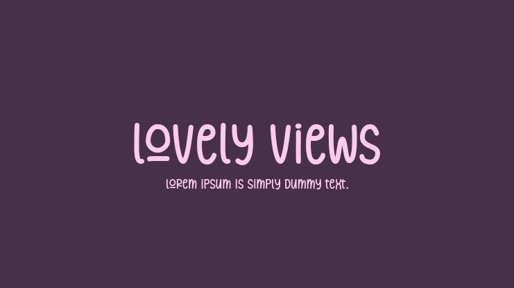 Lovely Views Font