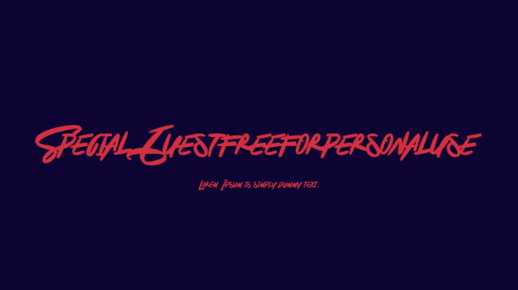 Special Guestfreeforpersonaluse Font