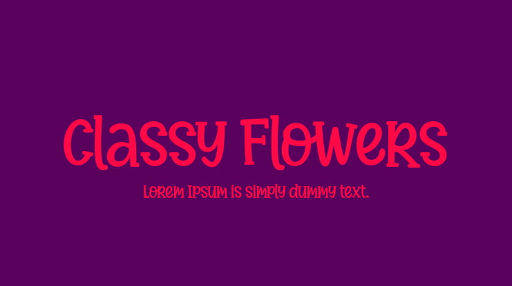 Classy Flowers Font