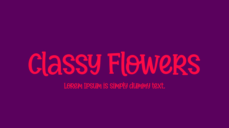 Classy Flowers Font