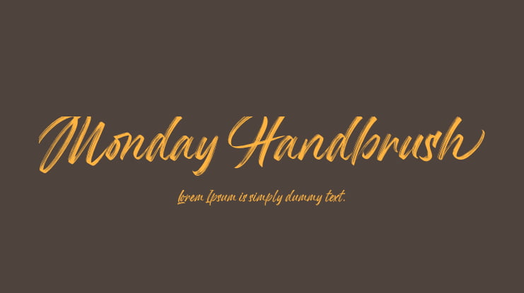 Monday Handbrush Font