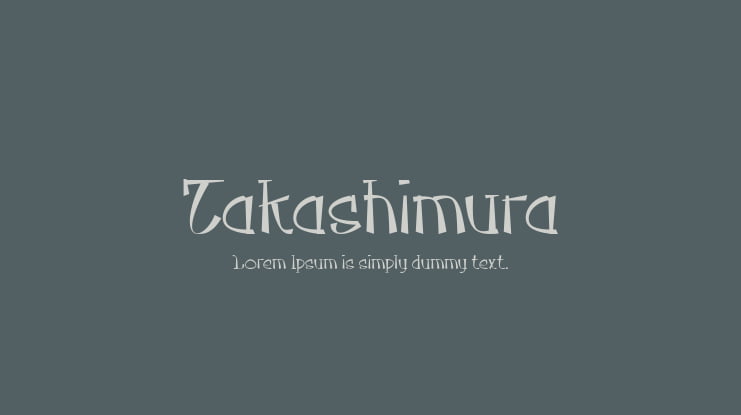 Takashimura Font