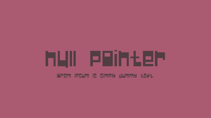 Null Pointer Font