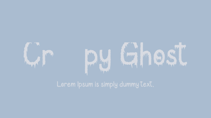 Creepy Ghost Font