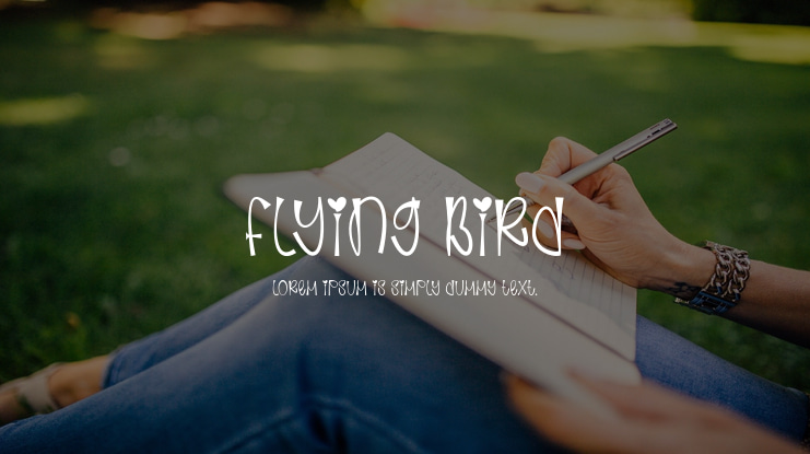 Flying Bird Font