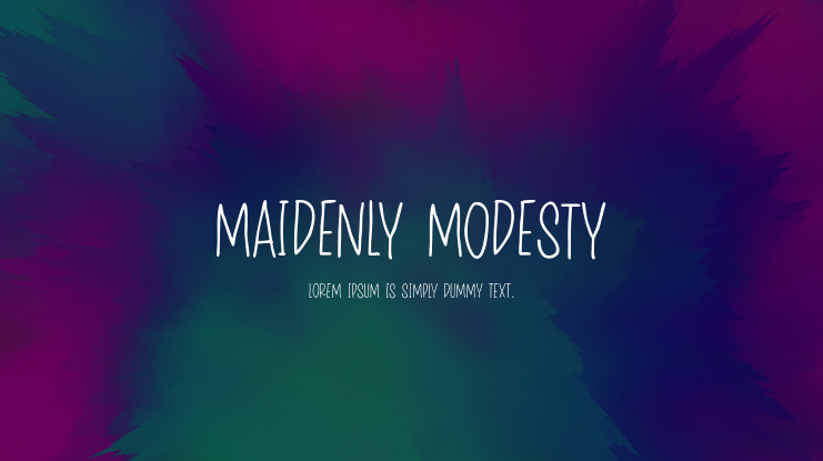 Maidenly Modesty Font