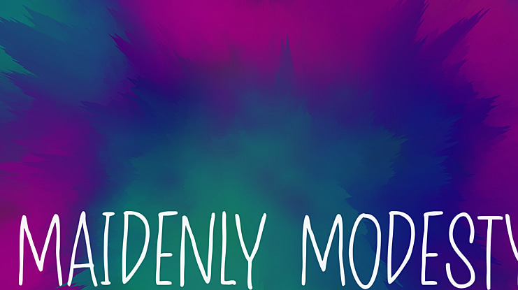 Maidenly Modesty Font