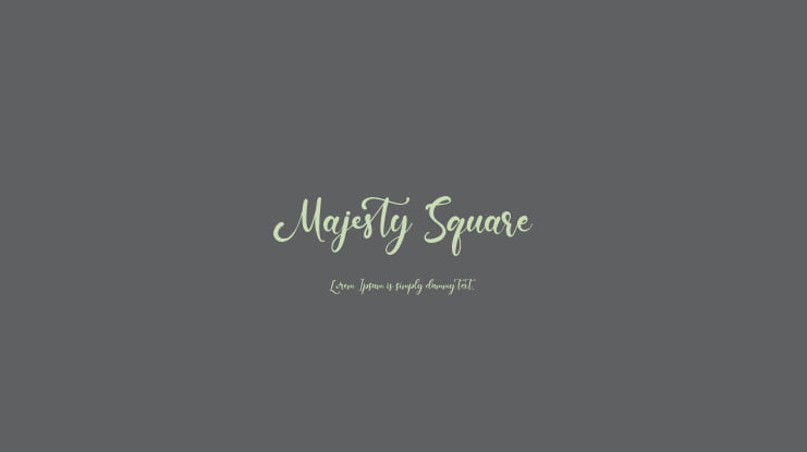 Majesty Square Font