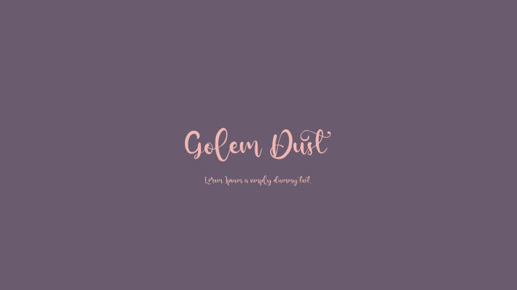 Golem Dust Font