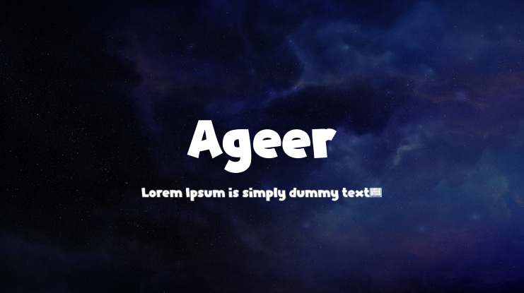Ageer Font