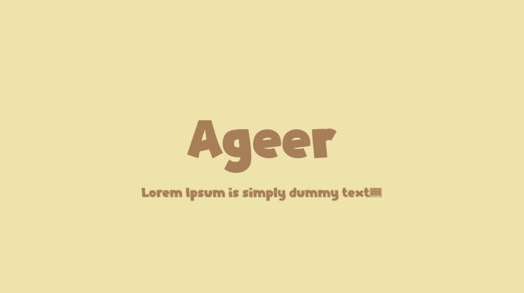 Ageer Font
