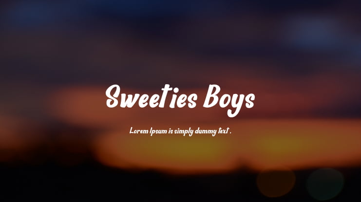 Sweeties Boys Font