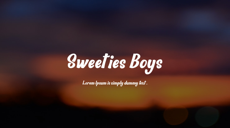 Sweeties Boys Font