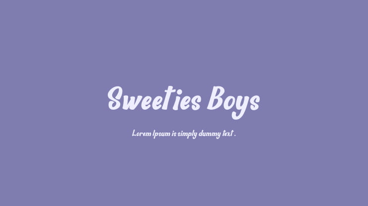 Sweeties Boys Font