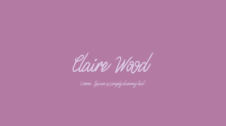 Claire Wood Font