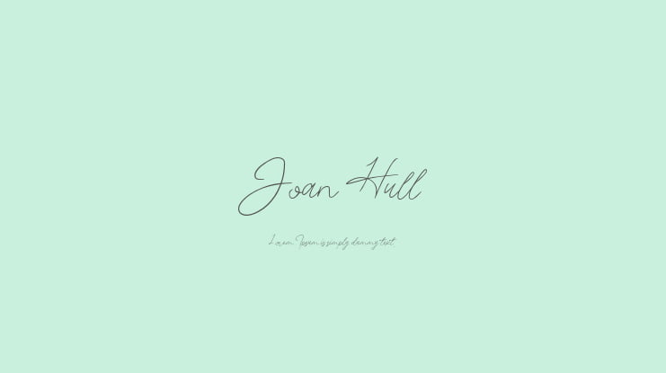 Joan Hull Font