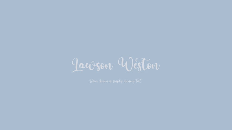 Lawson Weston Font Family