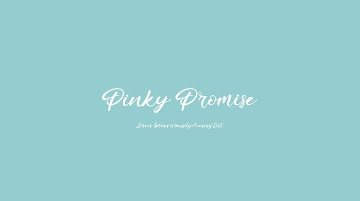 Pinky Promise Font