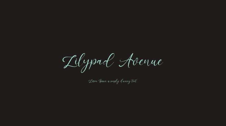 Lilypad Avenue Font