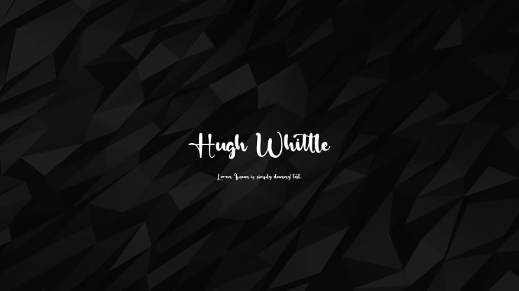 Hugh Whittle Font