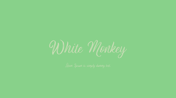 White Monkey Font
