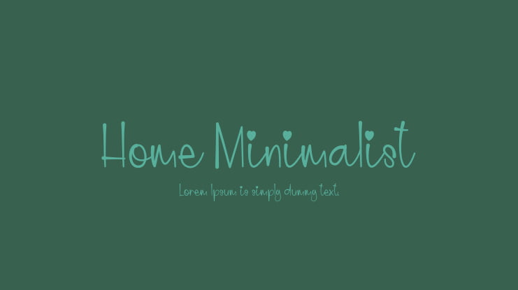 Home Minimalist Font