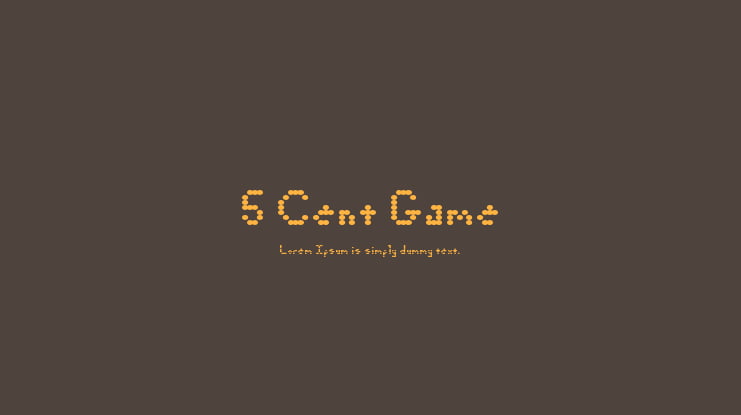5 Cent Game Font