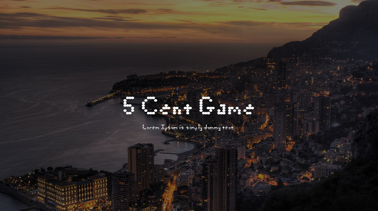 5 Cent Game Font