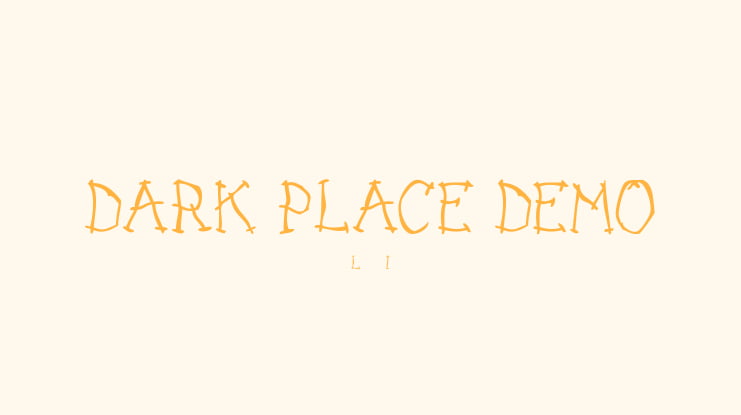 DARK PLACE_DEMO Font