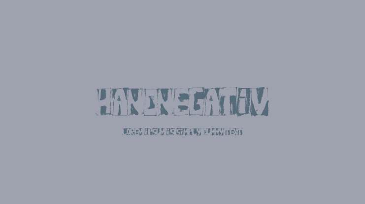 HandNegativ Font